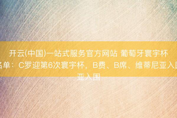 开云(中国)一站式服务官方网站 葡萄牙寰宇杯名单：C罗迎第6次寰宇杯，B费、B席、维蒂尼亚入围
