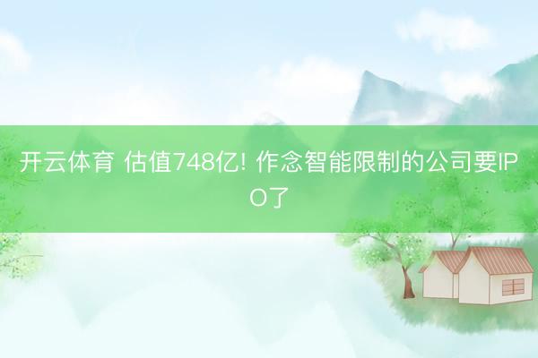 开云体育 估值748亿! 作念智能限制的公司要IPO了